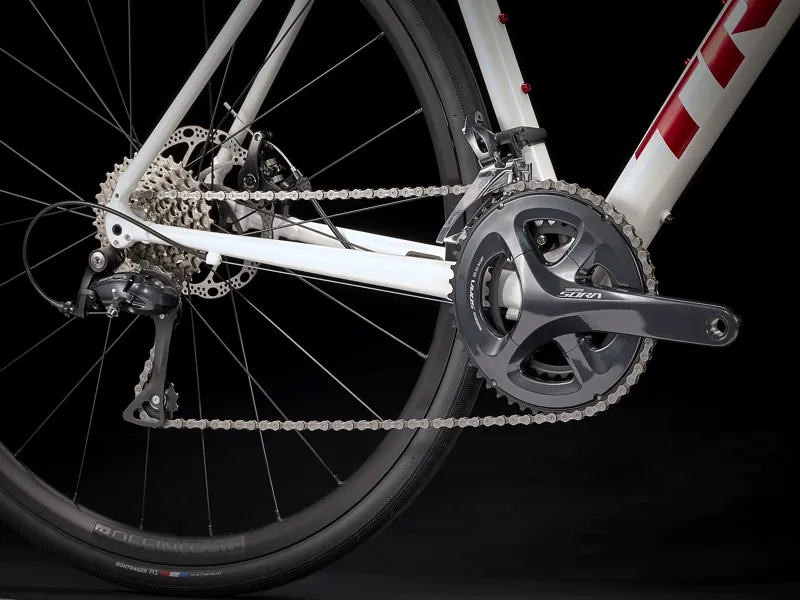 2023 Trek Domane AL 3 Disc Road Bike Crystal White and Trek Black-7